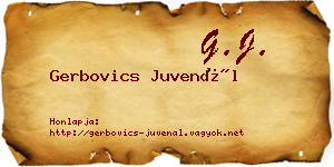 Gerbovics Juvenál névjegykártya
